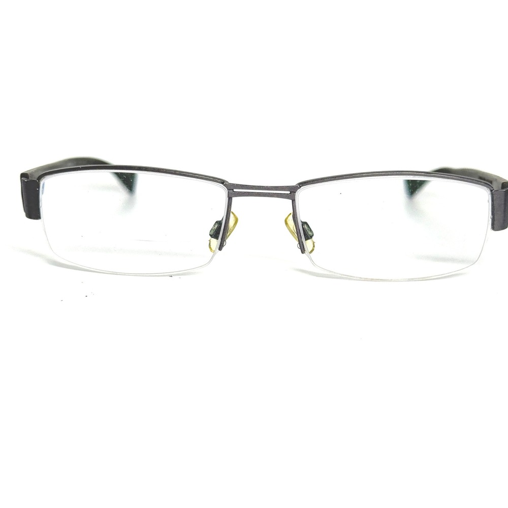 Morel France Lightec 7142L‎ Eyeglasses Frames Black Green Rectangular 55-17-140